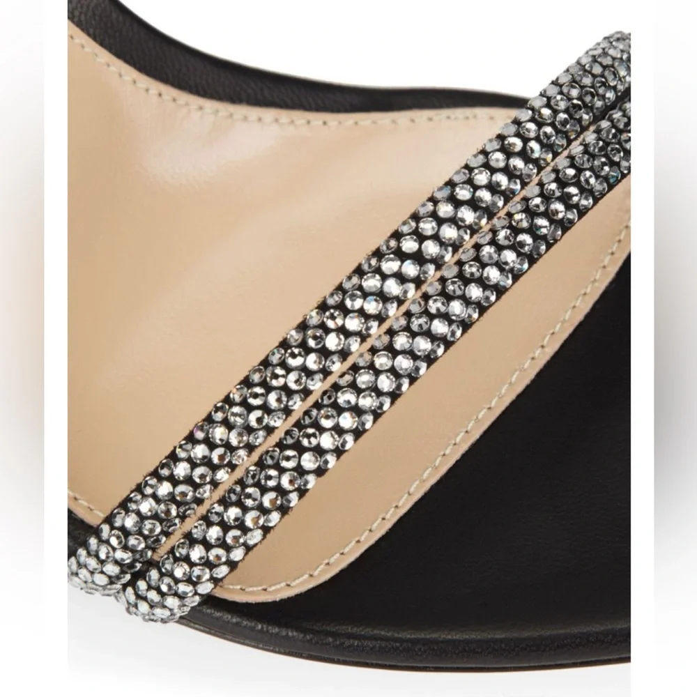 Gianvito Rossi Cannes 105 Crystal Embellished Leather Sandals